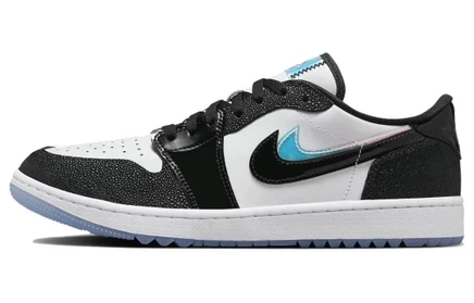 Кроссовки Jordan 1 Retro Low Golf, черно-белые