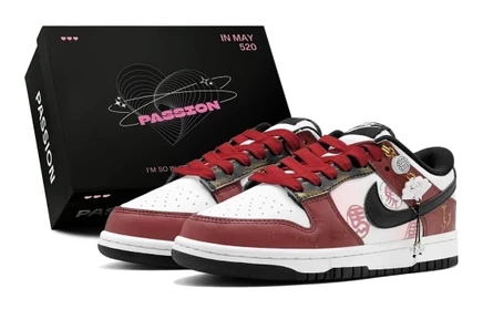 Nike Dunk Couple's, Immediate Success, Unleashed Collection CNY China Year Edition, Horse Year Low top Skateboard Shoes красный