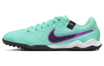 Мужские бутсы Nike Tiempo 10 Pro TF, фиолетово-зеленые