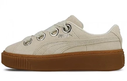 Женские замшевые кеды Puma Platform Kiss, белые