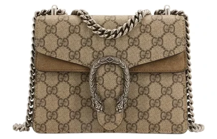 Женская сумка Gucci Dionysus Mini GG Supreme, коричневая