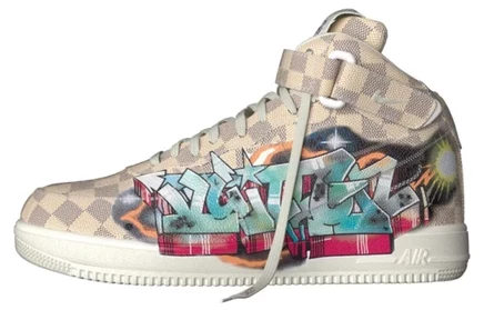 Кроссовки Nike x Louis Vuitton Air Force 1 Mid, бежевые