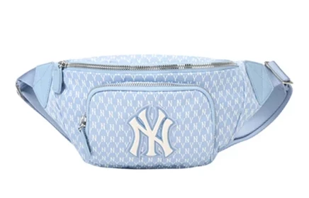Сумка MLB Monogram Collection, кросс-боди, голубая
