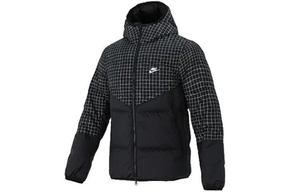 Мужской пуховик Nike, зимний, черный