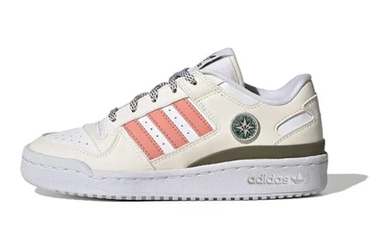 Кеды для девочек Adidas Forum Low CL J, бежево-розовые