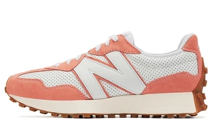 Мужские кроссовки New Balance 327, бело-розовые