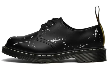 Мужские кеды Dr. Martens 1461, черные, брызги краски