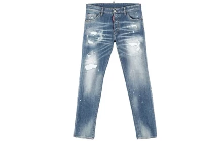 Мужские джинсы Dsquared 2 зауженного кроя, синие