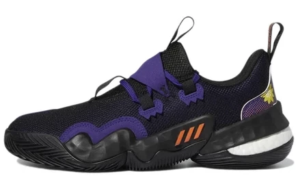 Мужские кроссовки Adidas Trae Young 1, чёрно-фиолетовые