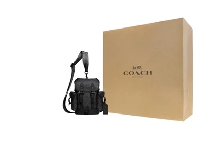 Мужская сумка через плечо Coach Hitch, черная