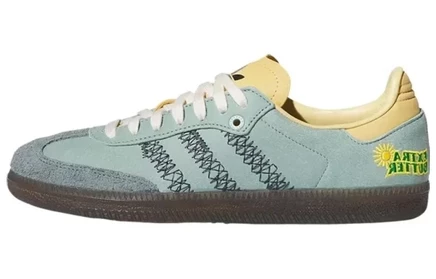 Мужские кроссовки Adidas Samba, зелено-желтые