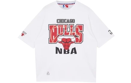 Футболка унисекс JACK & JONES x NBA Bulls, белая