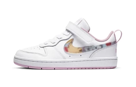 Детские кеды Nike Court Borough Low 2 SE, бело-розовые