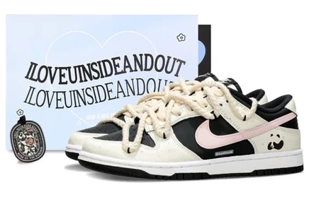 Мужские кроссовки Nike Dunk Low, бело-персиковые
