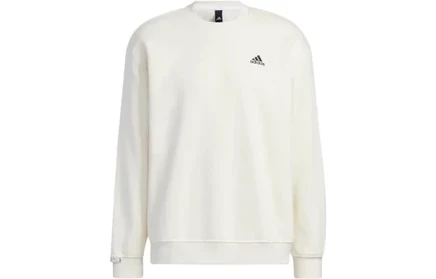 Унисекс свитшот Adidas LABEL с логотипом, белый