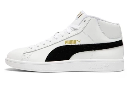 Мужские высокие кроссовки Puma Smash V2, бело-черные