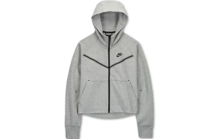 Женское худи Nike Tech Fleece Windrunner, серо-черное