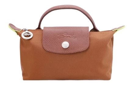Женская сумка Longchamp Le Pliage Green, коньячная