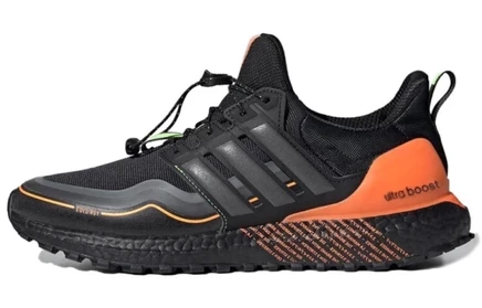 Мужские кроссовки Adidas Ultra Boost, черно-оранжевые