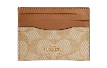 Женский картхолдер Coach из канваса и кожи, хаки