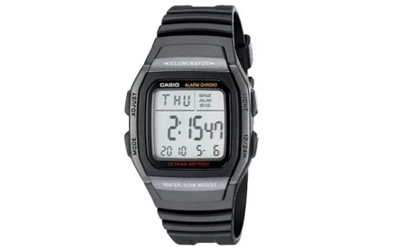 Мужские часы Casio W-96H-1BVDF, белые, черный ремешок
