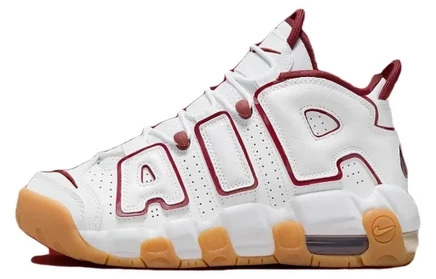 Кроссовки для девочек Nike Air More Uptempo GS, бело-красные
