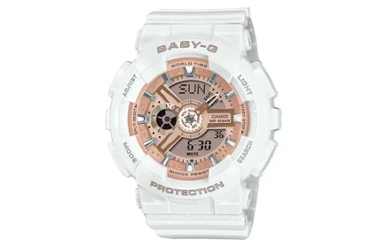 Женские часы Casio Baby-G BA-110X-7A1JF, золотисто-белые