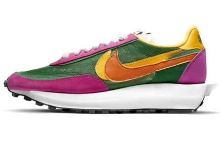 Мужские кроссовки Sacai x Nike Waffle, зеленые