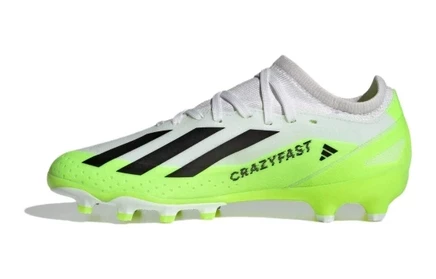 Детские футбольные бутсы Adidas X Crazyfast.3, бело-зеленые