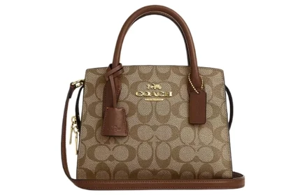 Женская сумка-тоут Coach из канваса и кожи, хаки