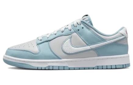Мужские кроссовки Nike Dunk Low Fleece Swoosh, голубые