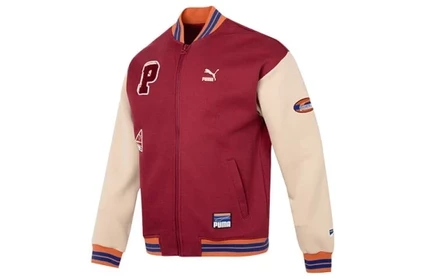 Унисекс куртка-бомбер Puma Team Badge, бордовая