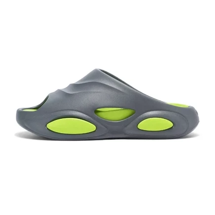 OUBT EVA Odor Resistant, Abrasion Resistant Slide Slippers Men's gray green