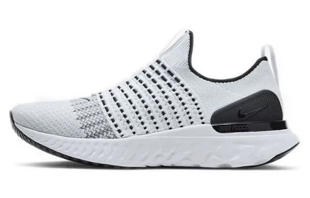 Мужские беговые кроссовки Nike React Phantom Run Flyknit 2, черно-белые