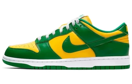 Мужские кроссовки Nike Dunk Low «Brazil», зелено-желтые