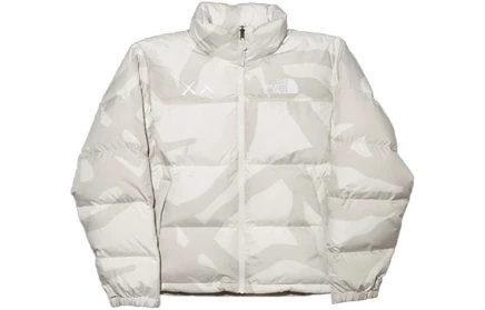 Мужской пуховик The North Face KAWS x Nuptse 1996, белый
