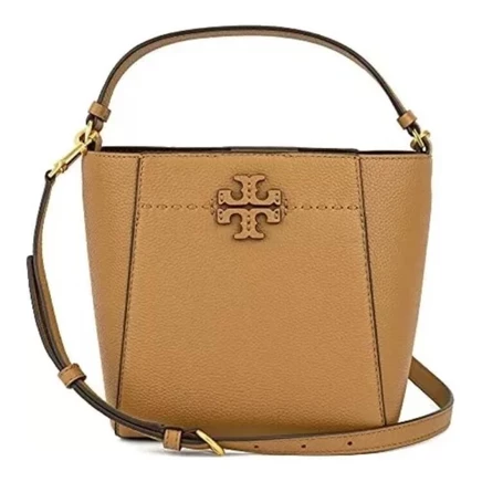 Женская сумка Tory Burch McGraw Small Bucket, тирамису