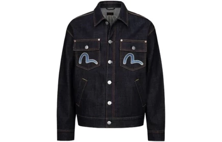 Мужская джинсовая куртка Evisu, голубая