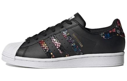 Женские кроссовки adidas Superstar, змеиный принт