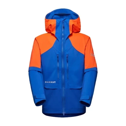 Мужская куртка Mammut Eiger с капюшоном, сине-оранжевая