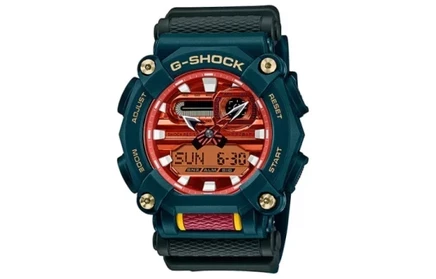 Мужские часы Casio GA-900DBR-3A, тёмно-зелёный корпус