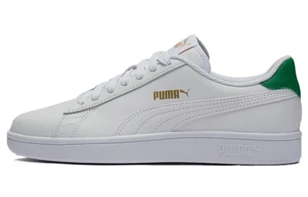 Кеды Puma Smash V2, белые с зеленым