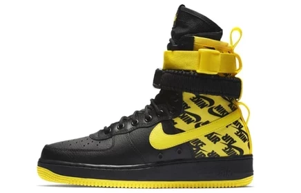 Мужские кроссовки Nike SF Air Force 1, черно-желтые