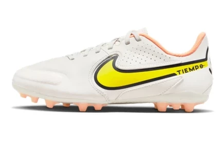 Детские бутсы Nike Legend 9 Academy AG, кремово-желтые
