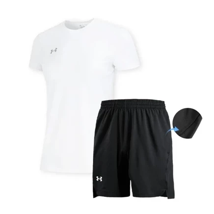 Спортивный костюм унисекс Under Armour, бело-черный