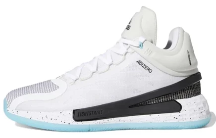 Мужские кроссовки Adidas D Rose 11, бело-черные