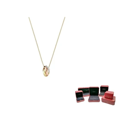 Женское колье Cartier из белого и розового золота