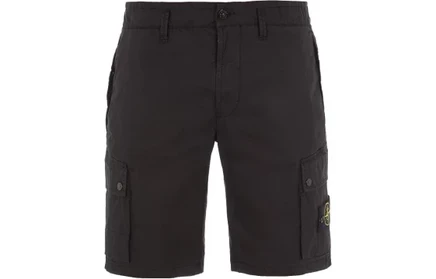 Мужские бермуды Stone Island Compass Patch, черные