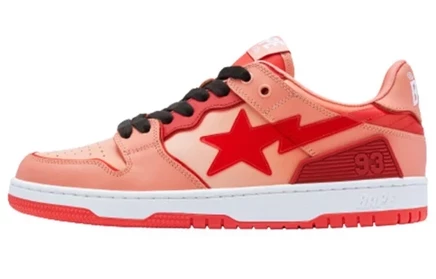 Мужские кеды A Bathing Ape SK8 STA, розово-белые