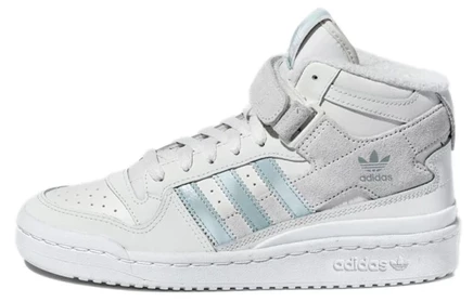 Женские кеды Adidas Forum Mid, бело-серо-голубые